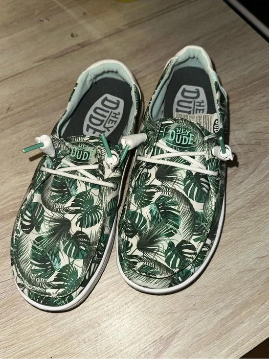 Hey Dude Leaf-Print Slip-Ons - NEVER WORN
