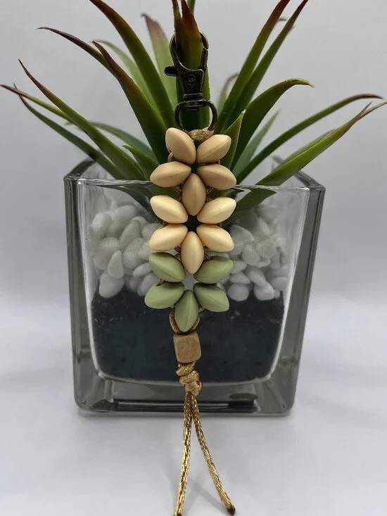 Silicone Bead Flower Keychain