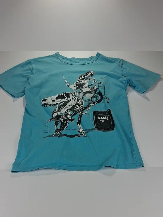 Boys Childrens Place Graphic Tee Shirt Size Extra Large XL (14) Dinosaur Band
