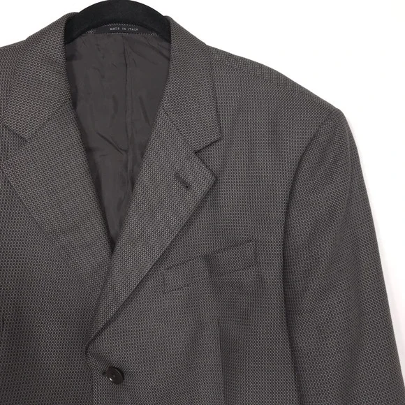 ARMANI COLLEZIONI Blazer 42R NEIMAN MARCUS Sport‎ Coat ITALY MADE Gray SILK WOOL