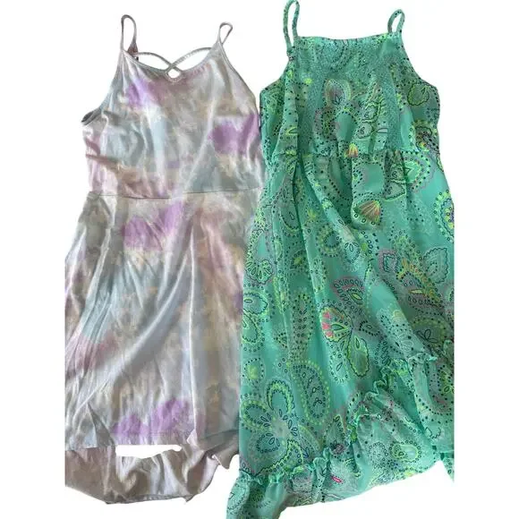 Chilren's Place tie dye and teal Dress bundle size 7/8