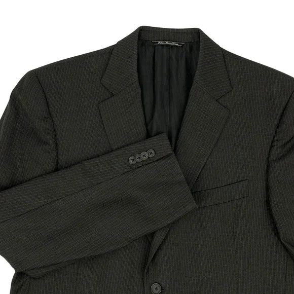 John W. Nordstrom Blazer 42R Gray Pinstripe 2-Button‎ Wool Jacket Loro Piana
