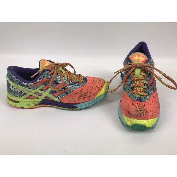 Asics Gel Noosa Tri T580N Neon Running Training‎ Shoes Women 8.5 No Insoles