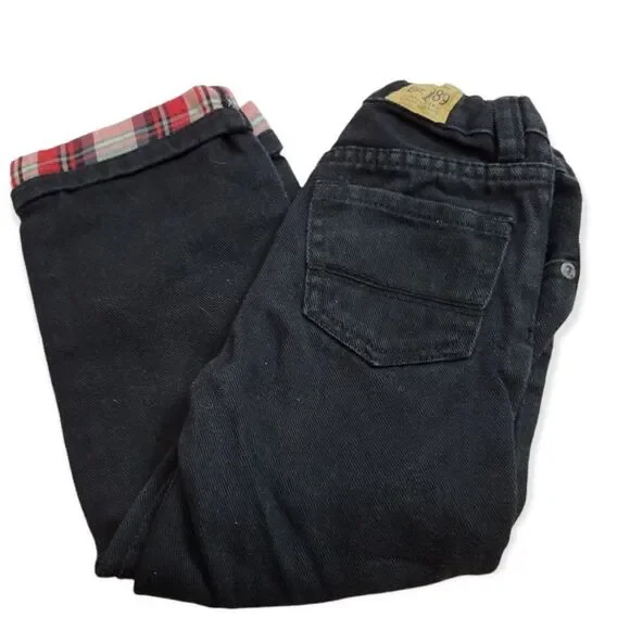 Children's Place jeans with plaid cuff 4T
