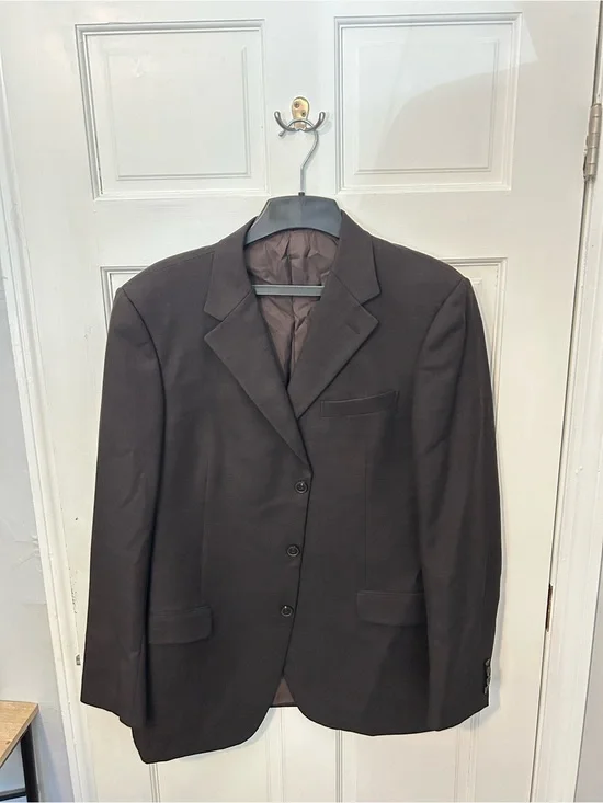 Ermenegildo Zegna Men's Dark Brown Three-Button Sport Coat 42R