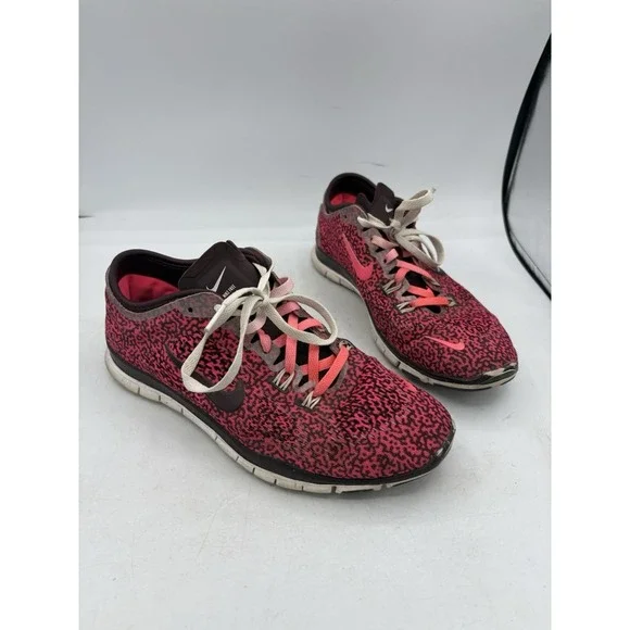 Nike Shoes Womens Size 7.5 Free 5.0 Tr Fit 4 Hyper Punch Deep Burgundy Run Walk
