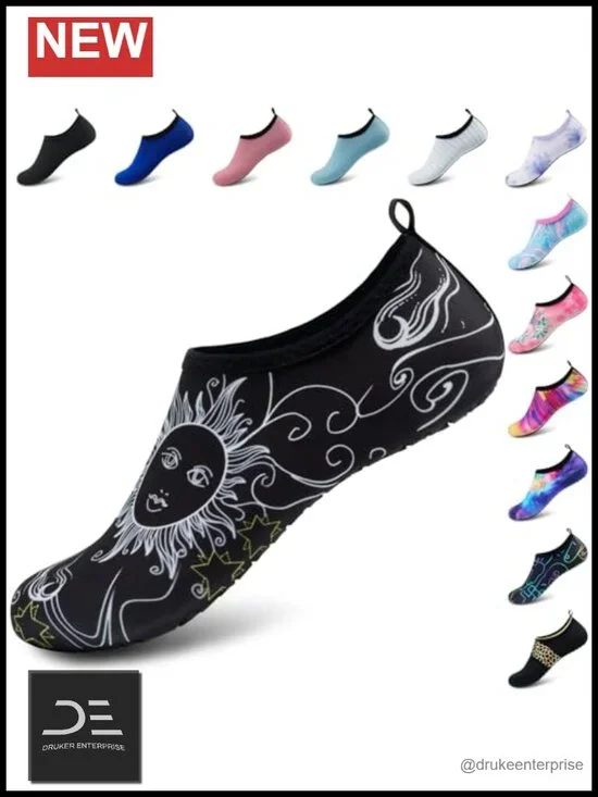 Women's Barefoot Quick-Dry Aqua Socks Slip-on Water Shoes for Beach Swim Yoga