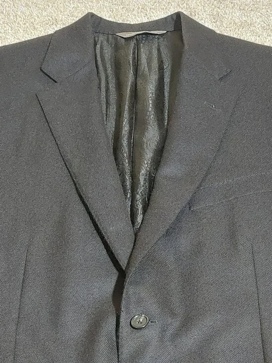 Loro Piana worsted cashmere black sport coat blazer Size 40R See Measurements