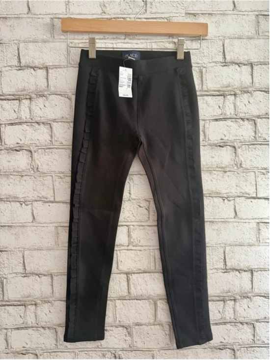 NWT The Children’s Place Girls Ruffle Ponte Knit (thick) Pull On Leggings 6x/7