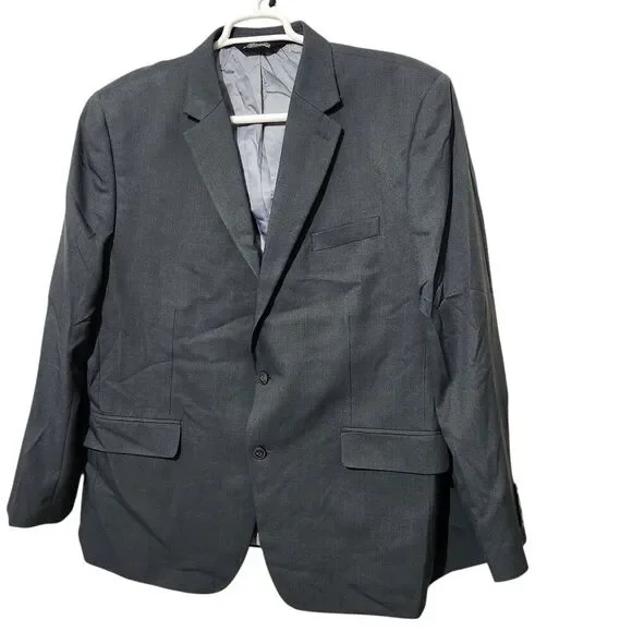 Haggar Mens Blazer Size 50R Gray Tailored Fit Travel Performance.   New