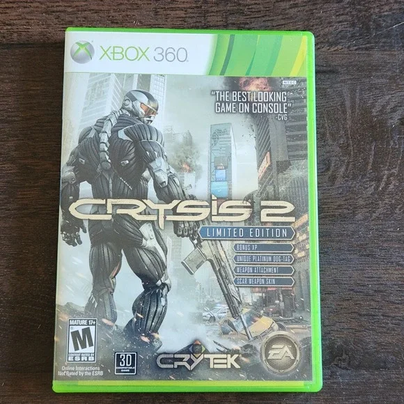 Crysis 2 Limited‎ Edition Xbox 360 Game Bonus XP Unique Platinum
