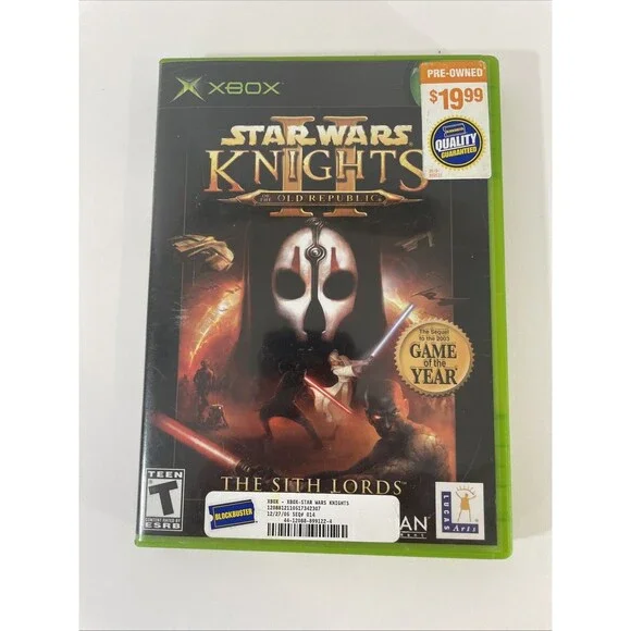 Star Wars Knights of the Old Republic II 2 (Original Xbox) CIB Blockbuster