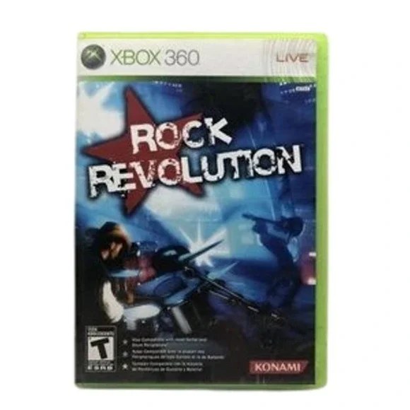 Rock Revolution Xbox 360 Konami Music Rhythm Game CIB Complete All Small Things