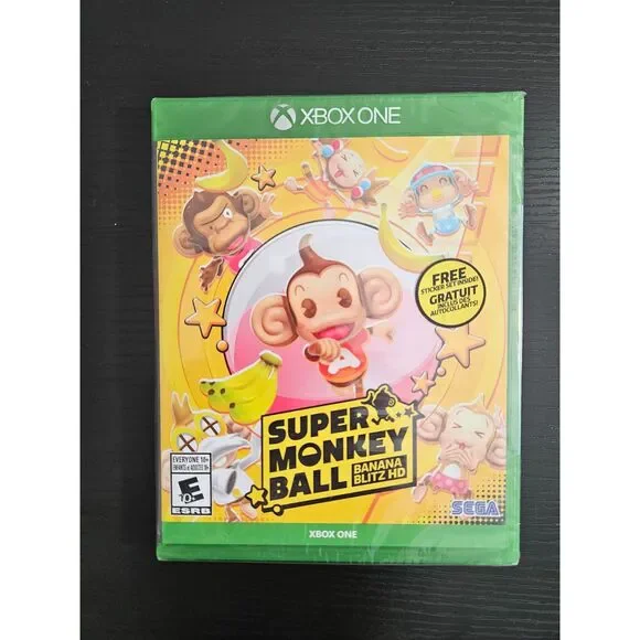 Super Monkey Ball Banana Blitz HD-XBOX One Sticker Set Included BRAND NEW SEALED