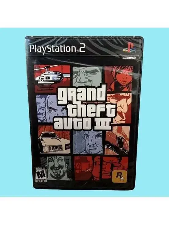 Grand Theft Auto 3 III Playstation 2 PS2 Game Brand New Sealed Black Label