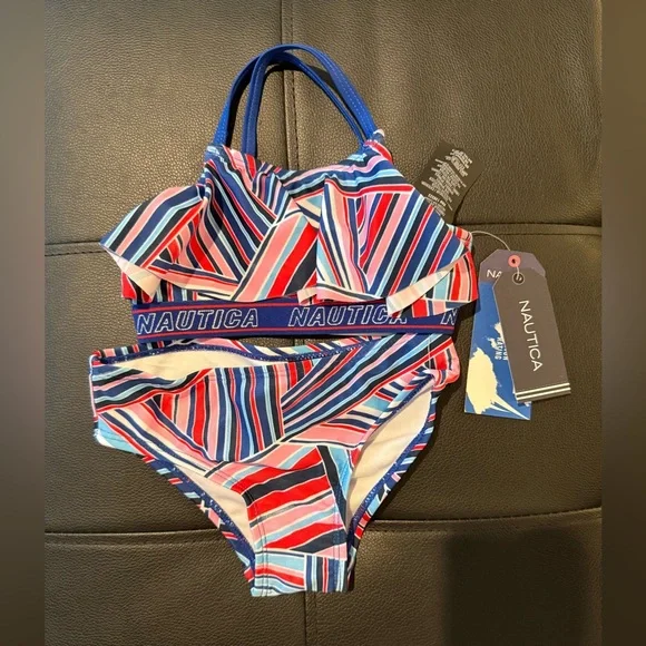 Nautica Striped Bikini Set