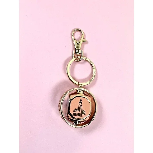 Disneyland Resort Spinner Keychain Castle Icons Disney Store Gold Tone