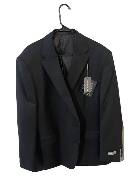 Michael Kors Men’s Suit Jacket 48R Black Classic Fit