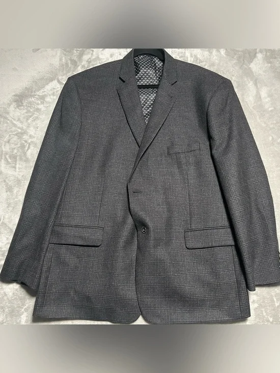Jos A Bank Tailored Fit Blazer Suit Jacket Mens 52R Plaid