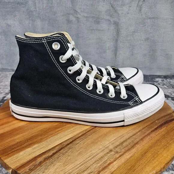 Converse Chuck Taylor All Star Mens 7.5 Womens 9.5 Black Canvas Shoes High Top