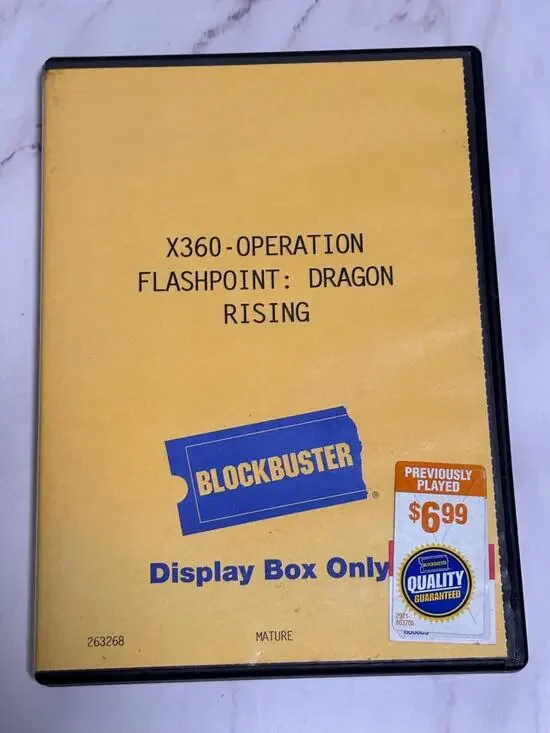 Xbox 360 Operation Flashpoint Dragon Rising Game Only BlockBuster Display Case