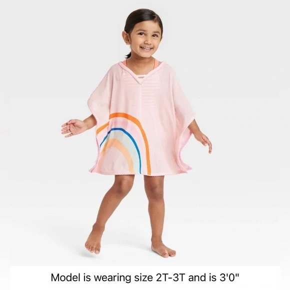 NWT Toddler Girls' Rainbow‎ Cover Up Dress - Cat & Jack™m Rainbow 12-18M