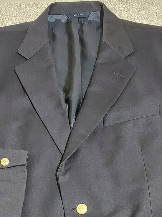 Brooks Brothers Loro Piana Super 110s Wool Blazer Size 45R SEE MEASUREMENTS