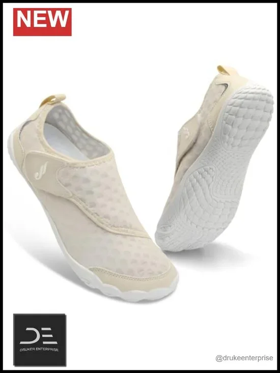Women's Barefoot Swim Water Shoes Quick Dry Hook & Loop