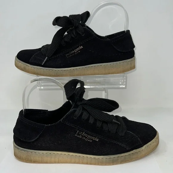 Pedro Garcia Sz 40 US 10 Black Suede Trainer Athletic Shoes