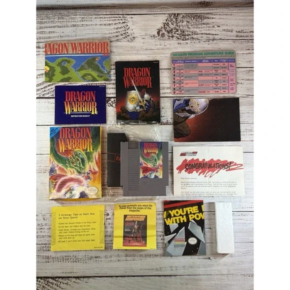 Oval Seal Dragon Warrior Complete In Box Nintendo NES Maps Charts Factory MINT