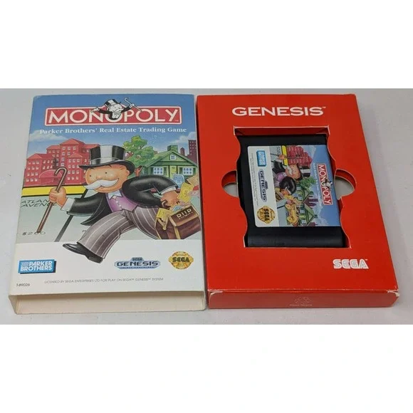Sega Genesis Monopoly Game Cardboard‎ Box Good Condition VTG 90s