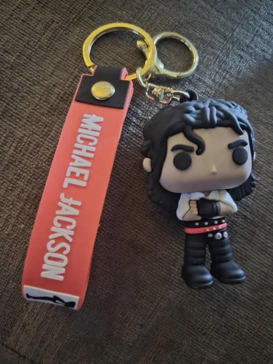 Michael Jackson Pop! Vinyl Keychain with Red Strap
