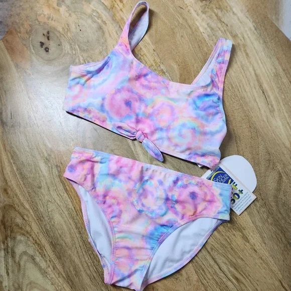 Andy & Evan Swimsuit Girls Size‎ 16 Two Piece Pink Tie Dye New Nwt
