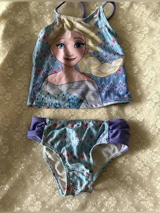 Elsa Two Piece Bathing Suit 3T Pre Owned