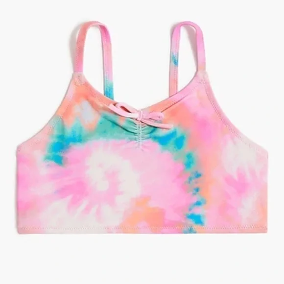 J crew Girls' tie-dye bow bikini top