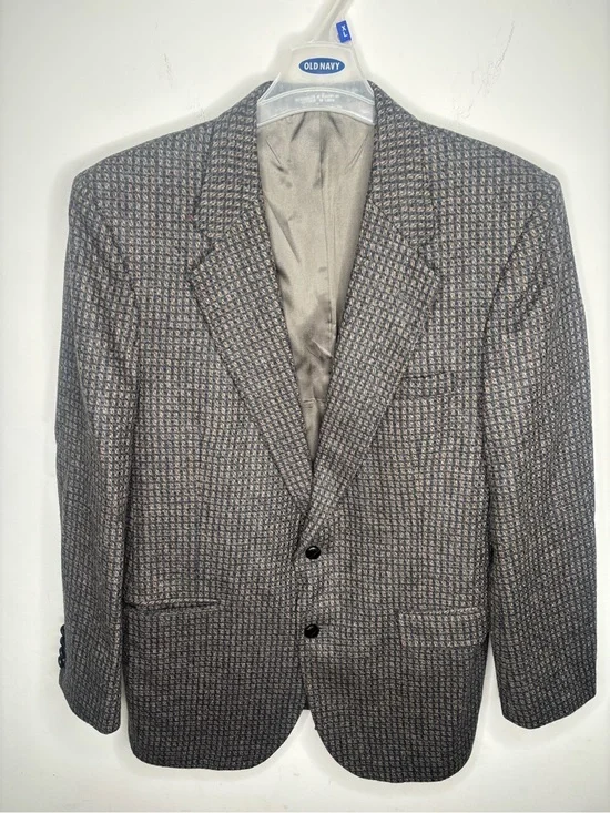 Stanely Blacker Vintage Tweed Men's Brown Patterned Blazer Size 44L