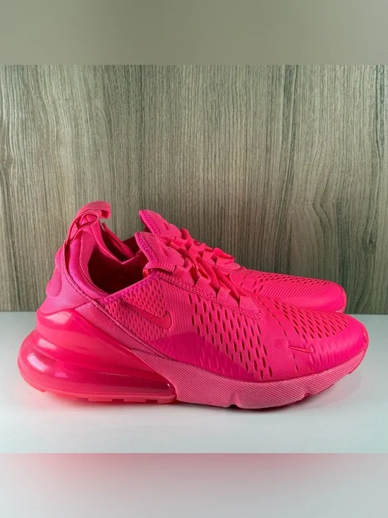 Nike Air Max 270 Bright Triple Pink Running Shoes FD0293-600 Women’s Size 8.5