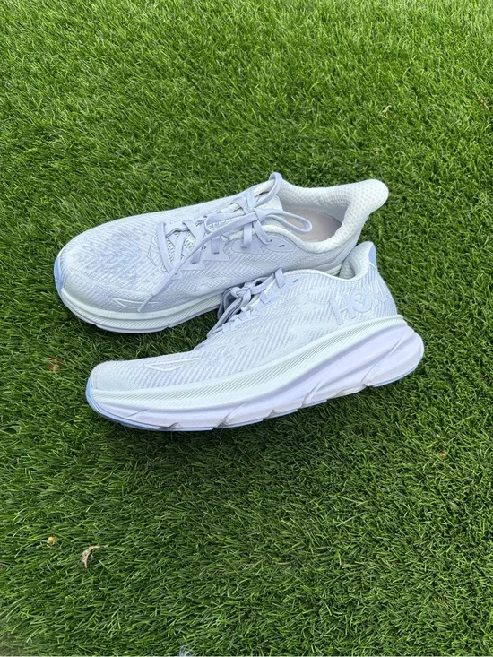 Hoka One One White Cushioned Running Shoes