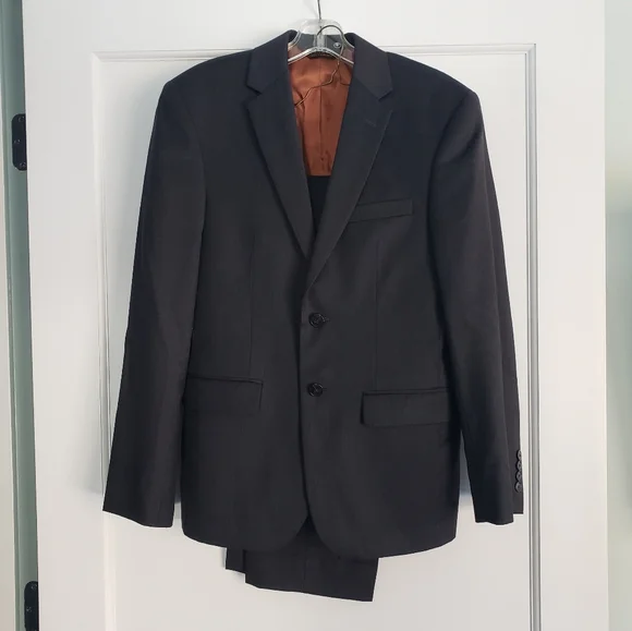 Mens Joseph A Banks Signature 2 piece Suit Navy with Size 29S 100% Wool