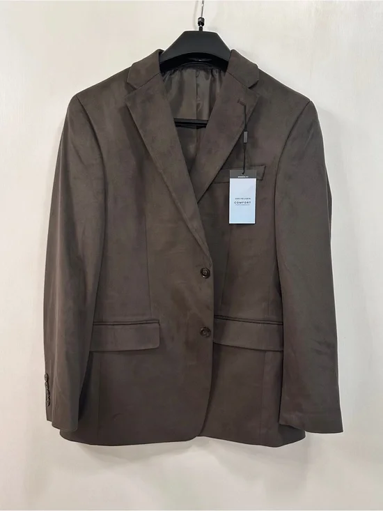 NWT Van Heusen Men's 40R Blazer Faux Suede Comfort Sport Coat Suit $200