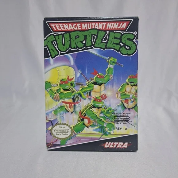 TMNT For NES 1985 Cartridge Box Manual‎ Sleeve