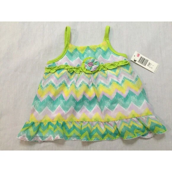 🌎🌎🌎 NWT WONDER KIDS GIRLS SWIM TOP SIZE 18 MONTHS 🌎🌎🌎