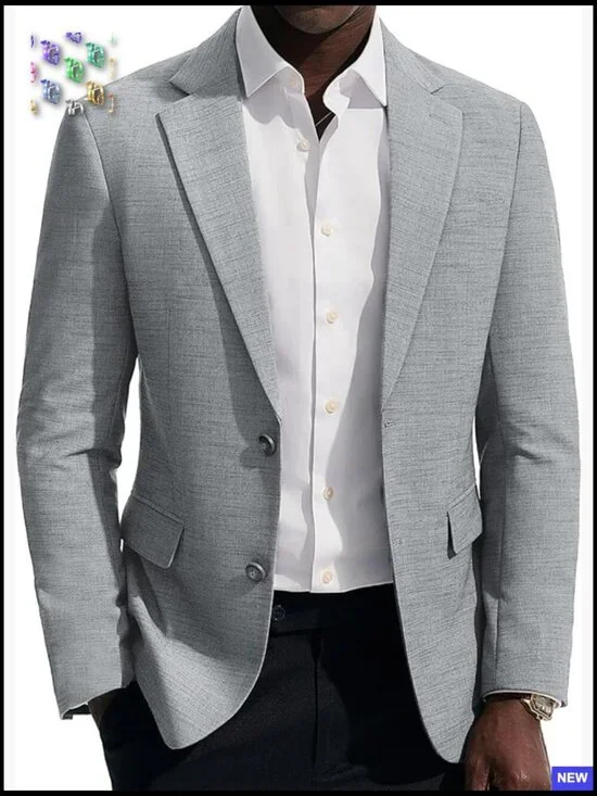Lightweight Sport Coat Blazer Two Button Casual Elegant Regular Fit Classic