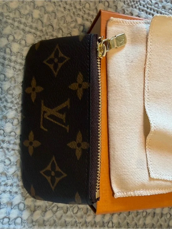 Louis Vuitton Monogram Brown & Gold Key/Card Holder