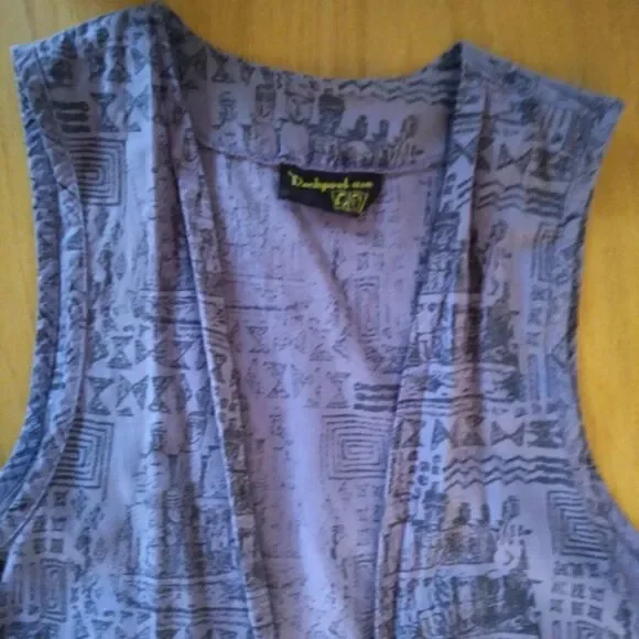 Vintage Rockpool Easter Island Tribal Pattern Vest
