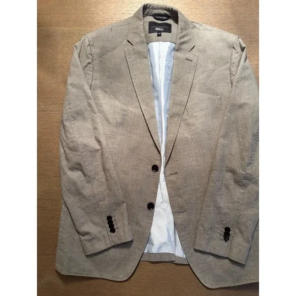 Banana Republic Tailored Fit Blazer Mens 42S Light Brown Sport Coat Two Button