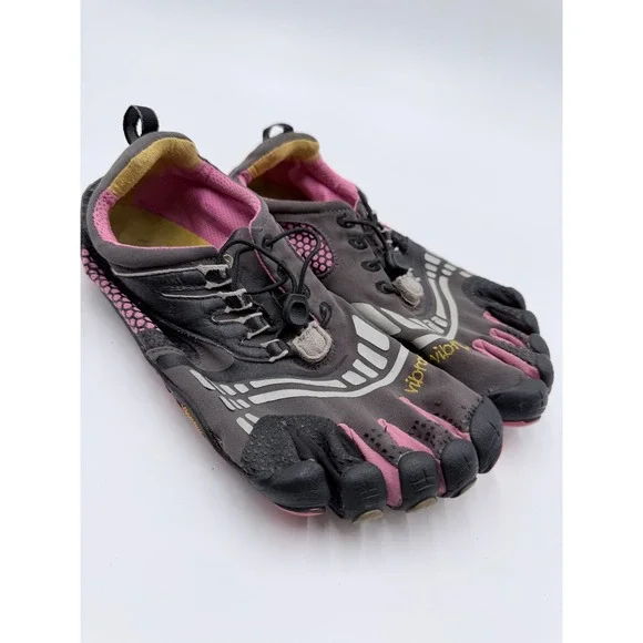 Vibram FiveFingers KomodoSport Womens 37 Gray Pink Minimalist Barefoot Shoes
