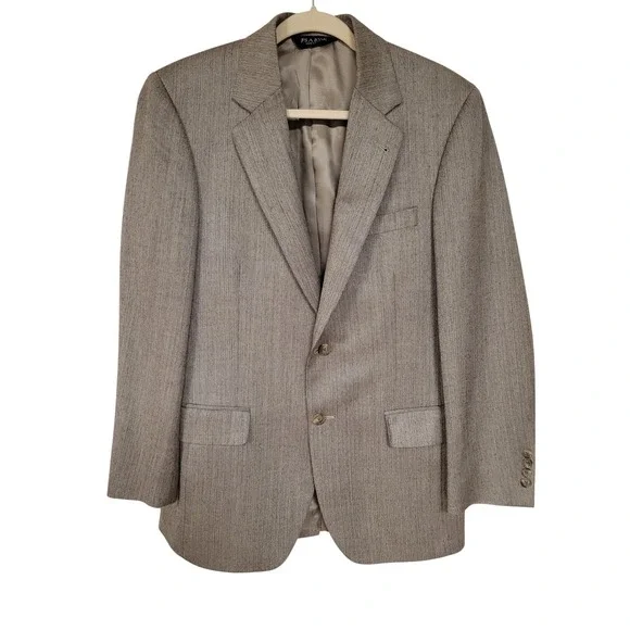 Jos A Bank Signature‎ Mens Tan Herringbone Silk\ Camel Hair Blazer 38R NWT