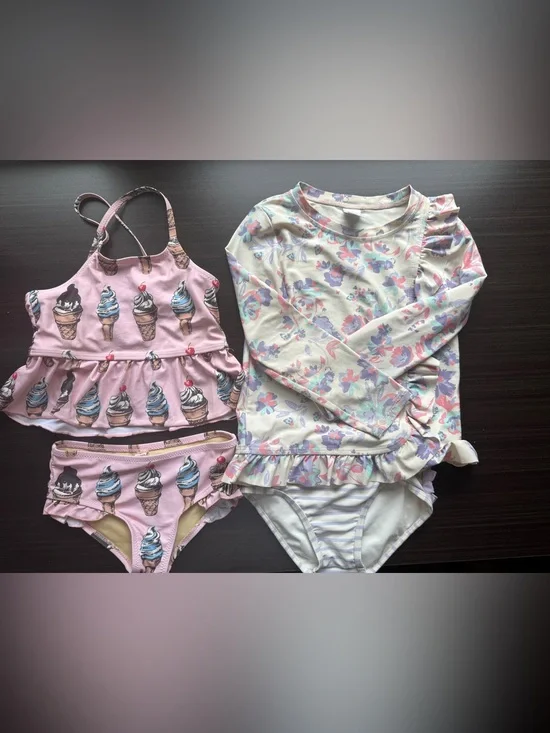 2-piece Set Girls Size 6 Swimwear Bundle