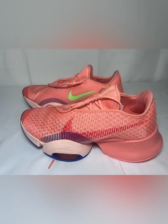 Nike Air Zoom Superrep 2 Coral Pink Running Shoes with Lime Green Swoosh